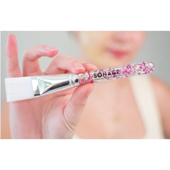 Sonage Glitter Vegan Bristle Mask Brush With Pink Handle for Skincare and Masks - Picture 3 of 6